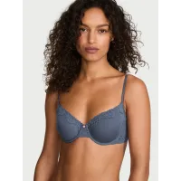 Бюстгалтер The T-shirt Cotton Shadow Stripe Unlined Demi Bra Bluestream
