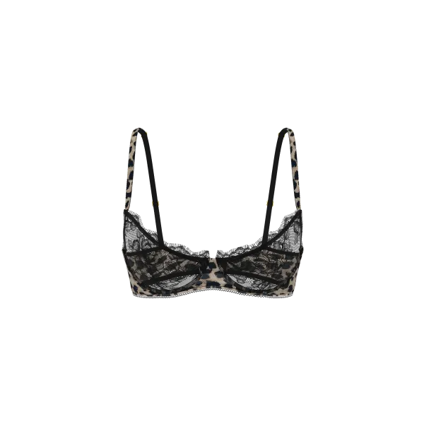 Бюстгалтер Very Sexy Rose Lace & Satin Unlined Plunge Demi Bra Leopard
