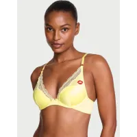 Бюстгалтер Victoria's Secret Tease Lightly Lined Satin Kiss Plunge Bra Lemonade