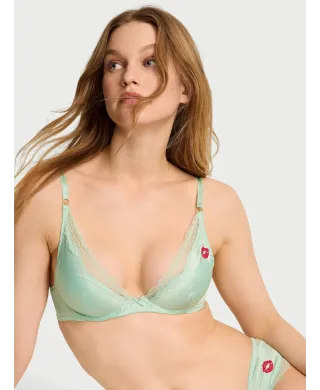 Бюстгалтер Victoria's Secret Tease Lightly Lined Satin Kiss Plunge Bra Mint