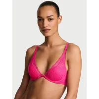 Бюстгалтер Victoria's Secret Tease Lightly Lined Sheer Stripe Plunge Bra Enchanted Pink
