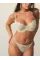 Комплект Dream Angels Wicked Twinkle Silver Lace Unlined Balconette Bra+Thong,Brazilian Mint Crush