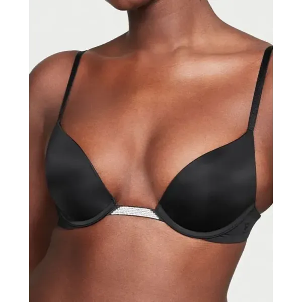 Бюстгальтер Victoria's Secret Bare Plunge Convertible Shine Bra Black