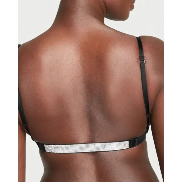 Бюстгальтер Victoria's Secret Bare Plunge Convertible Shine Bra Black