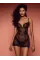 Боді Victoria's Secret Tease Sheer Dot Cupped Mini Slip Black Dots