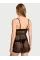 Боді Victoria's Secret Tease Sheer Dot Cupped Mini Slip Black Dots