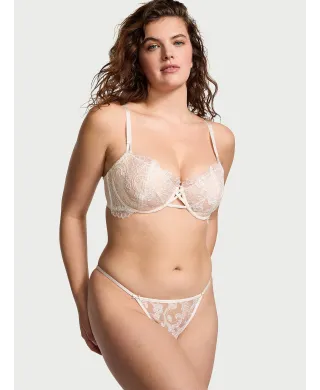 Комплект Dream Angels Wicked Unlined Boho Floral Embroidery Balconette Bra+ Brazilian,Thong
