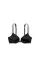 Комплект Victoria's Secret Shine Strap Smooth Push-Up Bra Чорний+Труси Бразильяни Double Shine Strap Lace Brazilian Panty