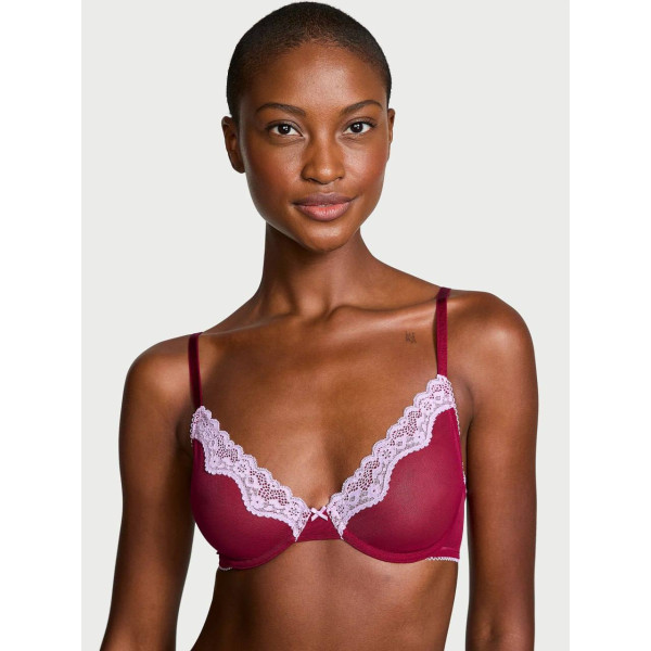 Бюстгалтер by Victoria's Secret Lightly-lined Unlined Bra Red Purple