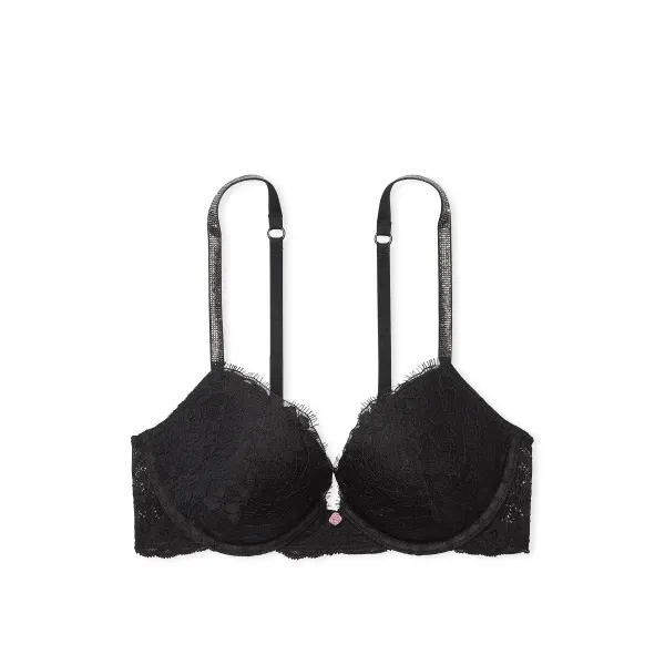 Комплект Dream Angels Twinkle Lace Push-Up Bra Black +Brazilian Комплект Dream Angels Twinkle Lace Push-Up Bra Black +Brazilian