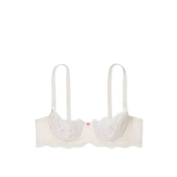 Бюстгалтер Dream Angels Wicked Unlined Lace Balconette Bra Push Up without Padding Coconut White