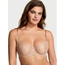 Бюстгалтер Dream Angels Wicked Unlined Lace Balconette Bra Push Up without Padding Praline