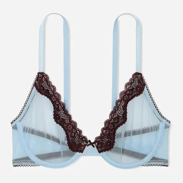 Комплект by Victoria's Secret Lightly-lined Blue and Brown + Thong