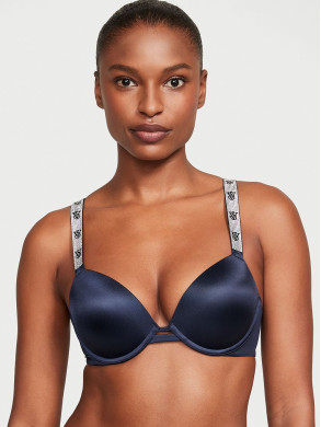 Бюстгалтер Shine Strap Lace Push-Up Bra Navy Noir Синій