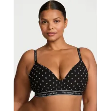 Бюстгалтер The T-shirt Lightly Lined Wireless Cotton Bra Black Logos