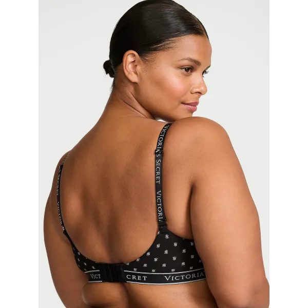 Бюстгалтер The T-shirt Lightly Lined Wireless Cotton Bra Black Logos