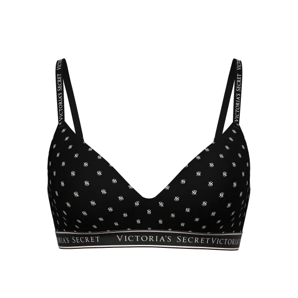 Бюстгалтер The T-shirt Lightly Lined Wireless Cotton Bra Black Logos