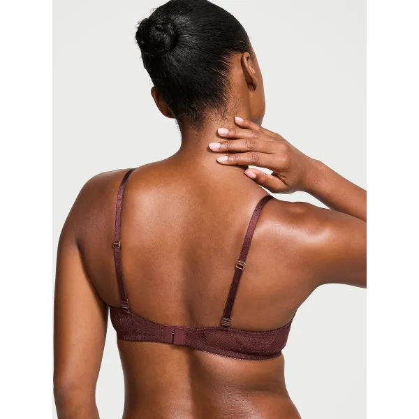 Бюстгалтер Very Sexy Bombshell Add-2-Cups Rose Lace Push-Up Bra Burgundy Brown