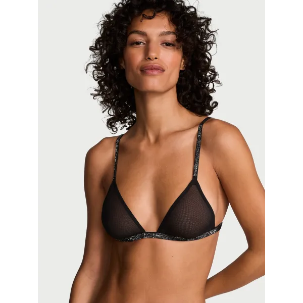 Комплект Very Sexy Sheer Shine Triangle Bralette Black