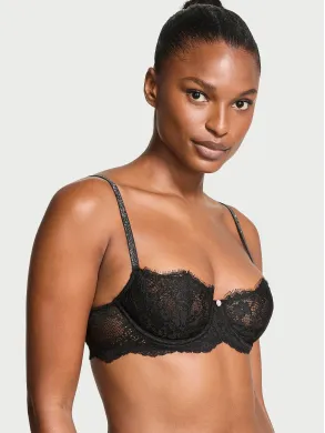 Бюстгалтер Victoria's Secret  Dream Angels Wicked Twinkle Strap Unlined Lace Balconette Bra Black