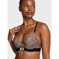 Комплект Victoria's Secret The T-shirt Perfect Shape Shine Patch Push-Up Bra+Thong Leopard