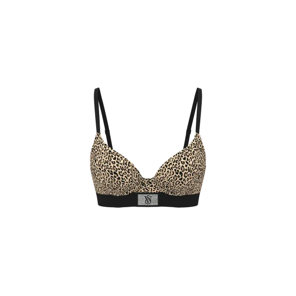 Бюстгалтер Victoria's Secret The T-shirt Perfect Shape Shine Patch Push-Up Bra Leopard