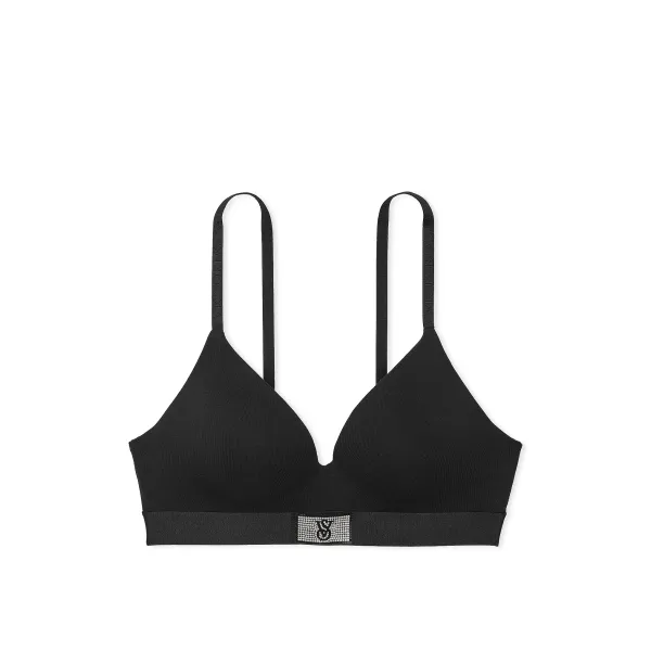 Бюстгалтер Victoria's Secret The T-shirt Shine Patch Lightly Lined Wireless Bra Black