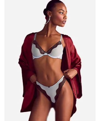 Комплект by Victoria's Secret Lightly-lined Blue and Brown + Thong