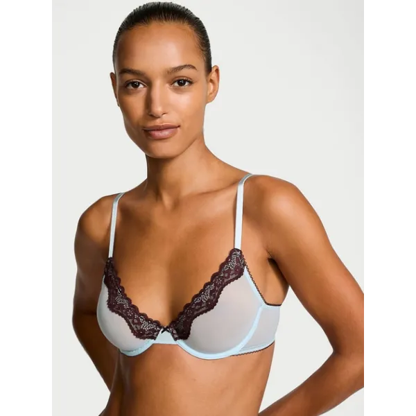 Комплект by Victoria's Secret Lightly-lined Blue and Brown + Thong