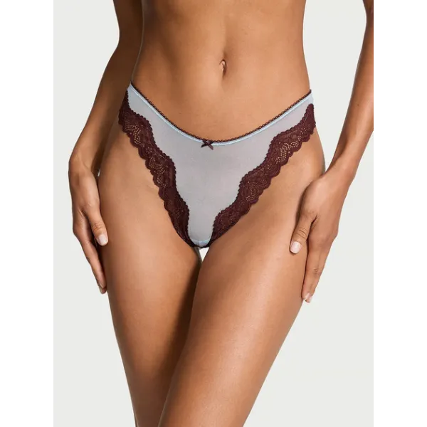 Комплект by Victoria's Secret Lightly-lined Blue and Brown + Thong