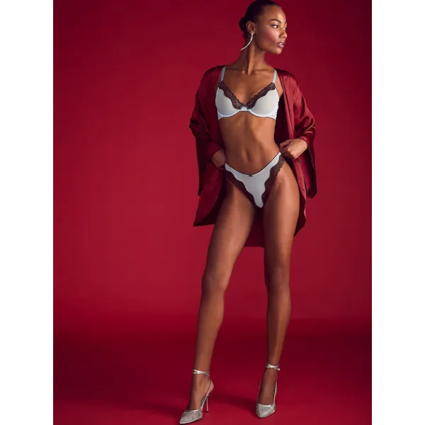 Комплект by Victoria's Secret Lightly-lined Blue and Brown + Thong