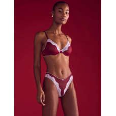 Комплект by Victoria's Secret Lightly-lined Unlined Bra Red Purple+ Thong