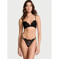 Комплект Dream Angels Twinkle Lace Push-Up Bra Black +Brazilian