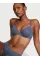 Комплект The T-shirt Cotton Shadow Stripe Unlined Demi Bra + Thong Panty Bluestream