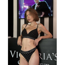 Комплект The T-shirt Lightly Lined Wireless Cotton Bra Black Logos