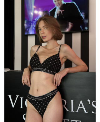 Комплект The T-shirt Lightly Lined Wireless Cotton Bra Black Logos