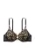 Комплект  Victoria's Secret Very Sexy Leopard Embroidery Push-Up Bra Black Leopard