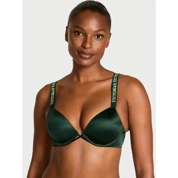 Комплект Very Sexy Logo Shine Strap Push-Up Bra Cilantro+Thong