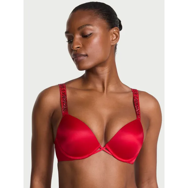 Комплект Very Sexy Logo Shine Strap Push-Up Bra Lipstick +Thong