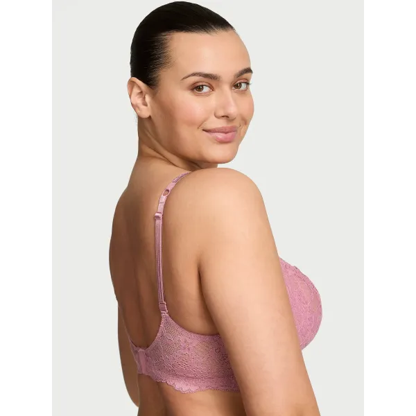 КомплектDream Angels Wicked Twinkle Lace Unlined Balconette Bra +Brazilian Panty Dusk Mauve