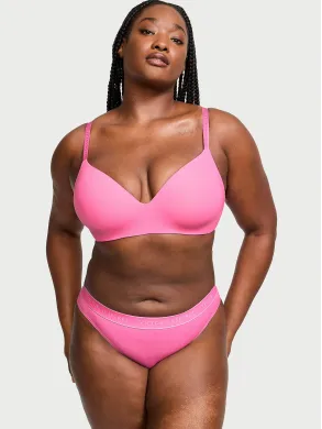 Бюстгалтер Lightly Lined Micro-Rib Wireless Bra Pink