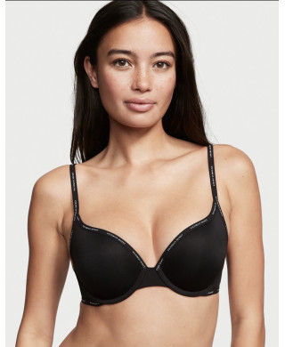 Бюстгалтер Victoria's Secret T-shirt Push-up Bra Black Logo