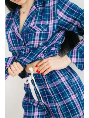 Піжама фланелева Flannel Long Pj Dark Blue 