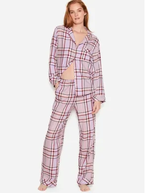 Піжама фланелева Flannel Long Pj Pink Plaide