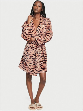 Халат  Victoria's Secret Short Cozy Robe Champagne Tiger