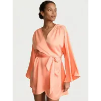 Халат Victoria's Secre Satin Short Robe Peach