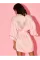 Халат Victoria's Secret Backstage Satin Sparkle Short Robe Pink Stripe