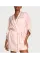 Халат Victoria's Secret Backstage Satin Sparkle Short Robe Pink Stripe