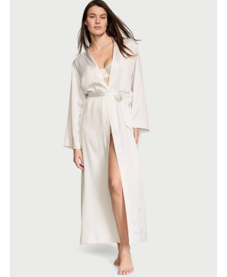 Халат Victoria's Secret Luxe Satin Long Robe Coconut White