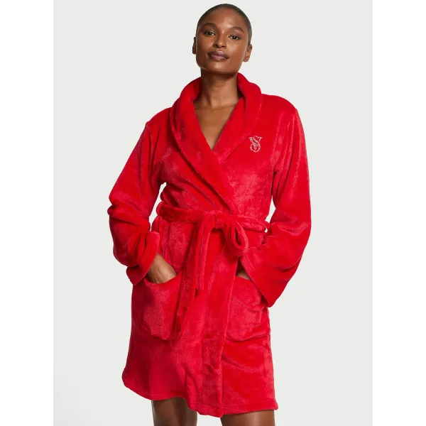 Халат Victoria's Secret Cozy Plush Robe Red
